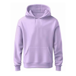 Sudadera con Capucha de Forro Polar para Hombre, Color Sólido, Corte Regular, Informal, para Otoño, con Bolsillo Delantero, Tejido de Punto - Product Image 3