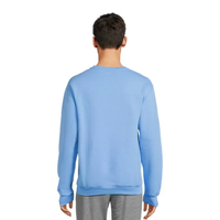 Sweatshirt Pria Warna Solid Terlaris Desain Kustom Nyaman Bahan Katun Warna Biru Langit Untuk Pria