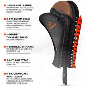 Almohadillas de Taekwondo de Cuero Vacuno Ecológico para Entrenamiento y Práctica, Aptas para Principiantes y Usuarios Avanzados, Resistentes y Confiables - Product Image 4