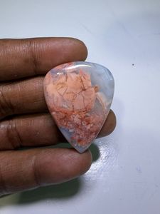 Cabochon en Agate Coton Naturel de Haute Qualité, Pierre Précieuse en Vrac pour la Fabrication de Bijoux - Product Image 2