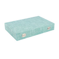 Jeu de Backgammon de Luxe en Cuir PU de Haute Qualité avec Design Pliable, Écologique, Taille Personnalisable et Style Bleecker Street