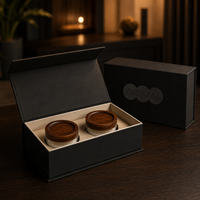 Boîte cadeau rigide magnétique en carton réutilisable et écologique, avec logo personnalisé imprimé, pour emballage de produits de soin de la peau et de bougies
