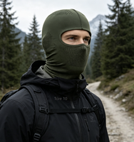 Masque facial respirant, balaclava fin à séchage rapide, extensible, couvrant tout le visage et le cou avec ventilation en maille pour la moto, le vélo, le ski, la chasse