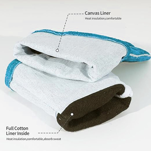 Guantes de Soldadura de Cuero Vacuno Resistentes para Trabajo Industrial de Construcción, Protección Contra Impactos, Cómodos Guantes de Trabajo para Soldador - Product Image 5