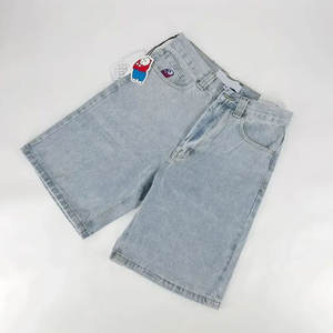Nouveaux shorts en jean rétro brodés avec des motifs de dessins animés Harajuku Hip Hop, style Y2K, shorts de basket-ball pour femmes, streetwear décontracté - Product Image 4