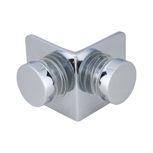 Solid Brass 90 Degree Flat Round Shape Glass Connector Glass Clamp For Glass Handrail Railing Door <b>Hardware</b> - Product Image 1