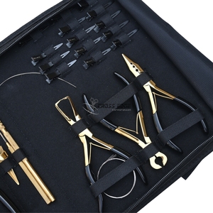 Kit d'outils pour extensions capillaires en gros : Coupe-keratine, pinces à micro-perles, presse-bandes et peigne – Fournitures de salon en gros - Product Image 6