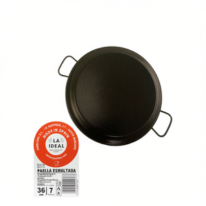 Marmite à <span class=keywords><strong>paella</strong></span> en fonte durable de 36 cm, accessoire de cuisine essentiel pour la cuisson et le service de plats traditionnels espagnols, style émaillé - Product Image 2