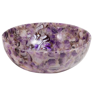 Fregadero de lavabo de diseñador de piedra de ágata ecológica recipiente artesanal para encimera de baño - Product Image 3