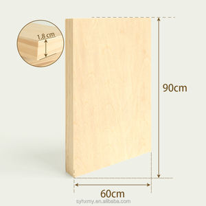 <span class=keywords><strong>Lienzos</strong></span> <span class=keywords><strong>grandes</strong></span> de 60x90CM, tablero de lona de madera en blanco, paneles de pintura de madera sin terminar para verter paneles de madera de abedul - Product Image 2