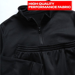 Survêtement athlétique respirant pour homme, veste et pantalon personnalisés avec logo, vêtements de sport anti-humidité pour l'entraînement physique - Product Image 2