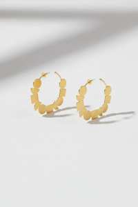 Pendientes de Aro Geométricos de Oro, Joyería Moderna de Latón, Pendientes de Latón, Regalo de Aniversario para Esposa, Nuevo Diseño, Joyería de Latón - Product Image 2