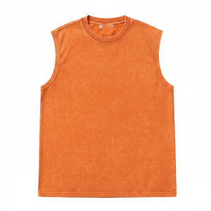 Débardeur sans manches pour homme en coton lourd lavé, style streetwear, grandes tailles - Product Image 5