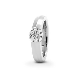 925 Sterling <b>Silver</b> Gold Finish Adjustable Lab Grown Diamond <b>Ring</b> Elegant Fashion Jewelry Classic <b>Statement</b> Gift - Product Image 5