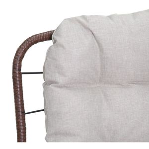 Divano a due posti di lusso per esterni con cuscini spessi, set divano da giardino per tutte le stagioni, elegante panca a dondolo in vimini per il tempo libero all'aperto - Product Image 2