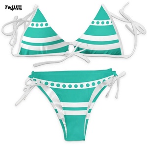TWILL SPORTS Ensemble bikini 2 pièces de luxe personnalisé pour femme en coton et fibre de bambou, micro-soutien-gorge en V, séchage rapide, respirant 2026 - Product Image 1