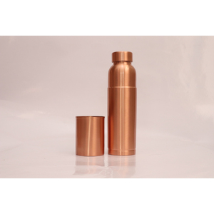 Bouteille d'eau en cuivre pur, artisanale, ayurvédique, anti-fuite, pour la santé et le bien-être, récipient écologique pour le bureau - Product Image 5