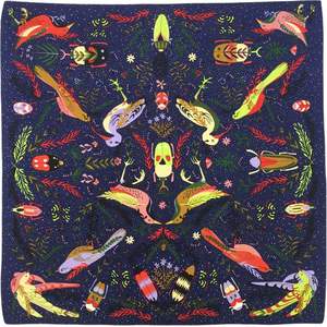 Foulard carré de luxe en soie pour femme, foulard de mode, bandeau pour cheveux, écharpe de cou, en tissu satiné doux et lisse, pour créateurs et femmes élégantes - Product Image 4