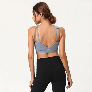 Soutien-gorge de sport simple à col halter de haute qualité pour femme, respirant et avec technique de lavage innovante - Product Image 3