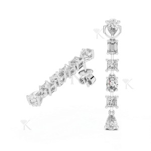Pendientes de Diamantes Cultivados en Laboratorio con Corte Cojín para Uso Diario, Joyería Fina Ética Certificada - Product Image 1