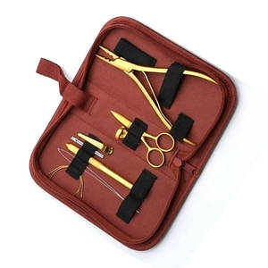 Kit Profesional de Herramientas para Extensiones de Cabello de Acero Inoxidable: Tijeras, Cuchilla, Pinza para Extensiones de Cinta, Peine Separador - Product Image 2