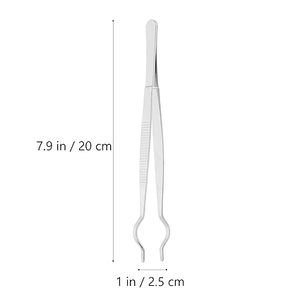 แหนบจับหลอดทดลอง 7.9 นิ้ว / 20 ซม. ปลายแหลมสำหรับใช้ในห้องปฏิบัติการทางการแพทย์ การวิจัยทางวิทยาศาสตร์ทางการแพทย์ เครื่องมือจับหลอดบีกเกอร์ - Product Image 1