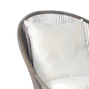 เก้าอี้นั่งหวายทำด้วยมือแบบทันสมัยพร้อมขาโลหะแบบกลมสำหรับห้องนั่งเล่นในร่มหรือการตกแต่งกลางแจ้งสำหรับสวน - Product Image 3