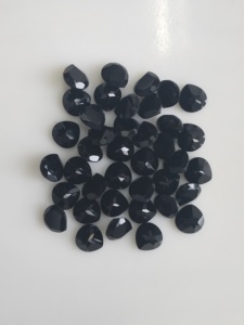 Ónix Negro Natural de 7MM con Corte en Forma de Corazón, Gemas Sueltas de la Mejor Calidad para la Fabricación de Joyas - Product Image 1
