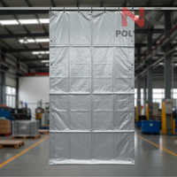 Rideau de séparation transparent et imperméable pour ateliers et zones de production, idéal pour l'aménagement industriel