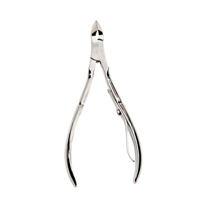 Pince à cuticules professionnelle multicolore en titane, courbée, pour pédicure et manucure, coupe-ongles à ressort en acier inoxydable - Product Image 1