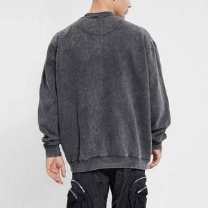 เสื้อฮู้ดดีไซน์กันริ้วรอย เนื้อผ้านุ่ม ระบายอากาศได้ดี สำหรับผู้ชาย ลวดลายย้อมสีแบบแอซิดวอช คอกลม เสื้อสเวตเชิ้ตแบบใหม่ล่าสุดสำหรับผู้ชาย ลวดลายย้อมสีแบบแอซิดวอช - Product Image 2