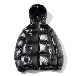 Brand New High Quality Custom Made Winter Men's Streetwear Canvas Bubble Jacket Puffer <b>Coat</b> Zipper Lightweight - Product Image 2