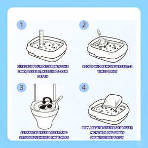 Litière pour chat en tofu à la lavande, biodégradable, sans poussière, anti-odeur, beige, 2,5 kg, écologique, en soja, cylindrique, EP1 OEM/ODM - Product Image 2