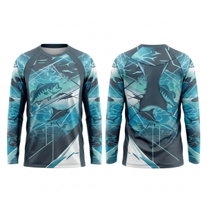 เสื้อตกปลาแบบซับลิเมชั่นสั่งทำพิเศษ แขนยาว ระบายอากาศได้ดี สวมใส่สบาย ป้องกันรังสียูวี ผ้าแห้งเร็ว - Product Image 4