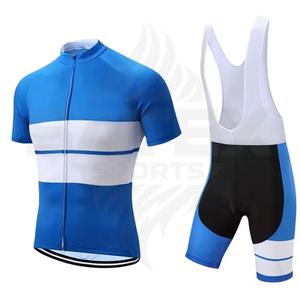 Maillot de Ciclismo de Secado Rápido y Alta Elasticidad para Carreras de Cross-Country, Maillot para Bicicleta de Montaña y Carretera con Culotte con Tirantes para Unisex - Product Image 4