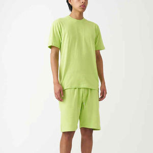 Custom Men Summer <b>Set</b> Supplier Wholesale OEM Manufacturer Private Label Bulk Production 250GSM Terry Cotton <b>Sweat</b> <b>Set</b> - Product Image 3