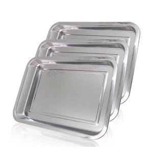 Plateau pour procédures dentaires, outils de laboratoire, instruments manuels, acier inoxydable chirurgical médical de haute qualité - Product Image 2