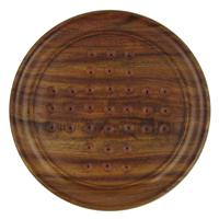Jeu de solitaire en bois avec 33 billes en verre
