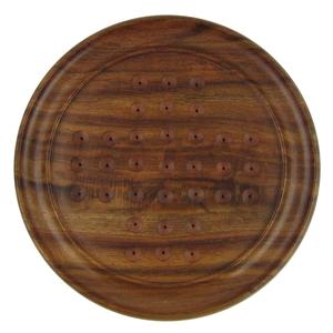 Wooden <b>Solitaire</b> <b>Board</b> <b>Game</b> with 33 Glass Marbles - Product Image 5