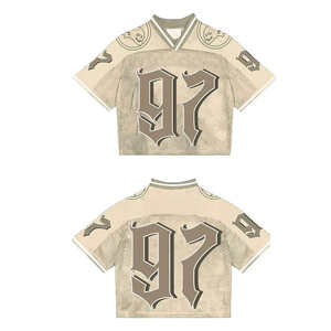 Maillot de rugby et de football américain personnalisé pour hommes, vêtements de sport en mesh respirant et surdimensionné - Product Image 2