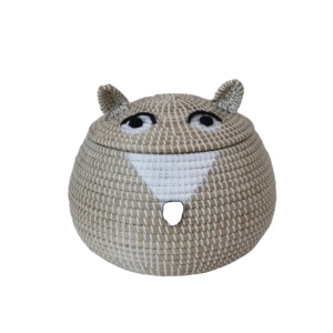 ตะกร้าอเนกประสงค์ทรงกลมจากหญ้าทะเล หรูหรา เป็นมิตรกับสิ่งแวดล้อม - Product Image 1