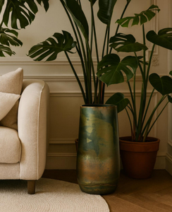 Jarrón de Flores de Aluminio Hecho a Mano, Estilo Americano, Diseño Antiguo, con Acabado de Latón Antiguo, Tamaños Personalizables para Uso Doméstico - Product Image 6