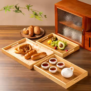 Plateau de service de cuisine en bois personnalisé, fabriqué en Inde, avec poignées écologiques, compatible lave-vaisselle - Product Image 5