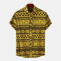 Kemeja Flanel Pria Sablon Sutra Lengan Pendek Formal Musim Panas 100% Katun Bernapas Anti-Pilling