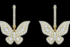 Pendientes colgantes de mariposa con circonita cúbica, hechos a mano, con diamantes, plata de ley 925, chapados en oro de 18k, para mujer - Product Image 6