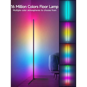 Lampada d'ambiente angolare a LED RGB, 16 milioni di colori, controllo remoto tramite app intelligente, sincronizzazione musicale con lampada da terra - Product Image 2