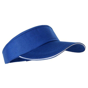 Visière unisexe bleue en polyester à bord incurvé, ajustable, pour usage extérieur printemps-été, adultes - Product Image 1