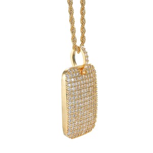 Luxury Moissanite Hip Hop Diamond Pendant Necklace for Men <b>Iced</b> <b>Out</b> Fashion Jewelry for Party Streetwear and Daily Wear - Product Image 6