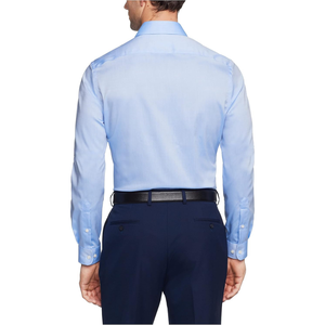 Camisa de Vestir Ejecutiva para Hombre con Cuello Extendido Color Azul Hielo, Manga Larga, Algodón Fino, Corte Entallado, Camisas Formales de Alta Calidad - Product Image 2