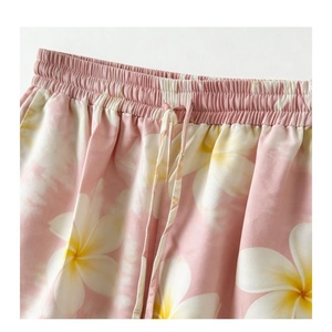 Shorts imprimés pour femmes à prix de gros RTS, taille mi-haute avec cordon de serrage, coupe décontractée ample, tricotés et respirants, pour la natation AI-BS-102 - Product Image 4
